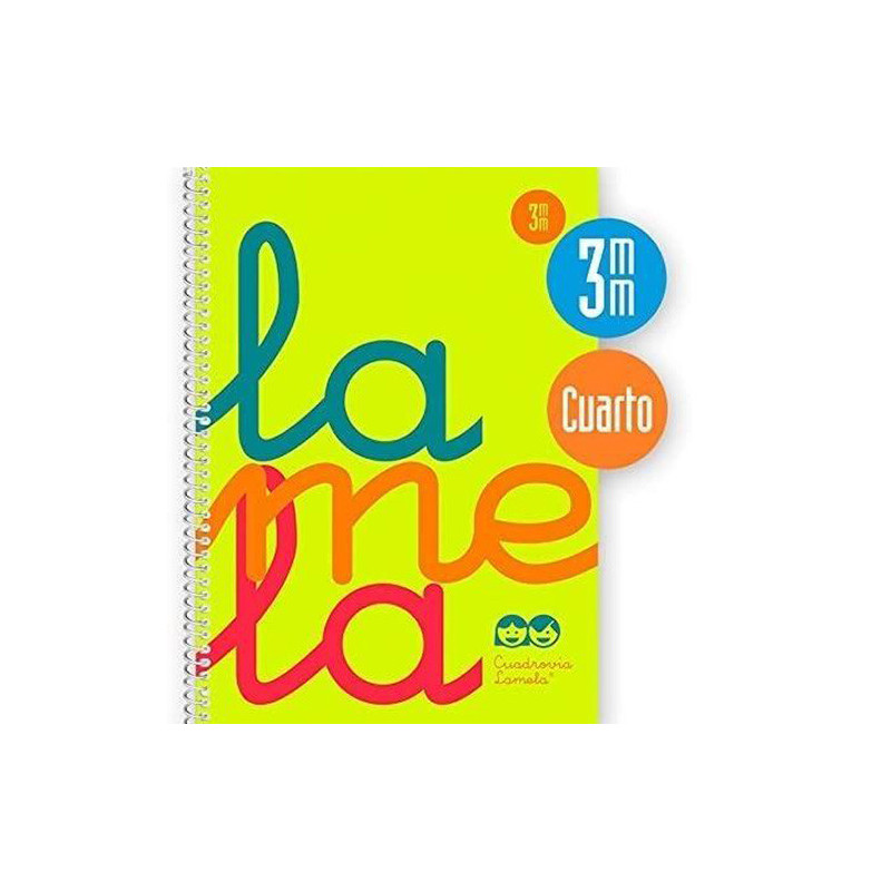 Cuaderno Lamela a5 Tapa Plastica Amarillo 3mm 80 Hojas