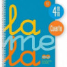 Cuaderno Lamela a5 Tapa Plastica Azul 4mm 80 Hojas