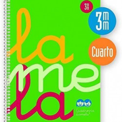 Cuaderno Lamela a5 Tapa Plastica Verde 3mm 80 Hojas