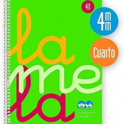 Cuaderno Lamela a5 Tapa Plastica Verde 4mm 80 Hojas