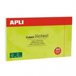 Notas Adhesivas Apli Verde Neón 125x75mm 100 Hojas Notas Adhesivas Tamaño 125x75 mm Notas Adhesivas Forma  Rectángulo  Notas Adhesivas Cantidad 100 Hojas Notas Adhesivas Color Verde Neón 