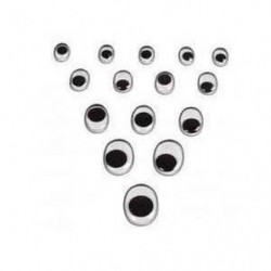 Ojos Móviles Negros 10mm 50Uds