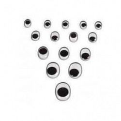 Ojos Móviles Negros 8mm 70Uds