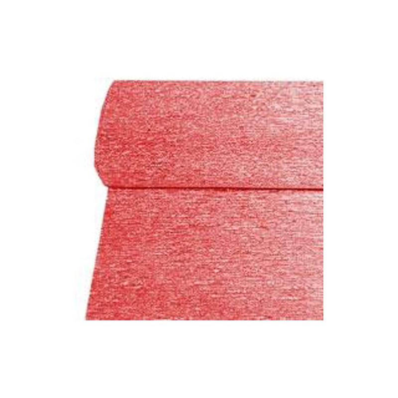 Papel Crespon Rojo Metal 150x50 Cm