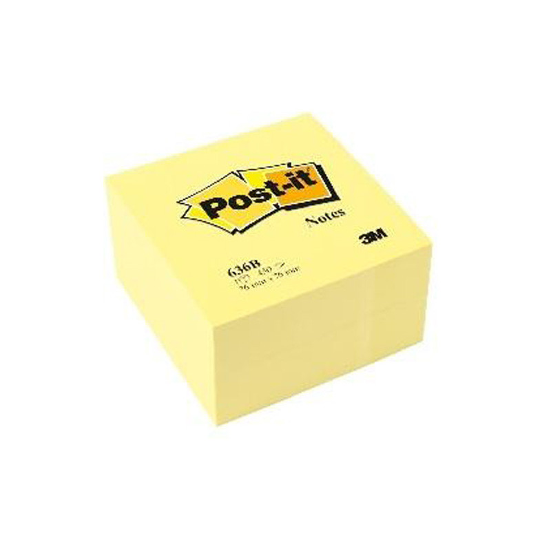 Post-It Notas Adhesivas Amarillo 636-B 76x76mm 450 Hojas