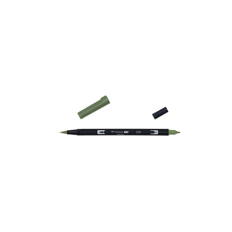 Rotulador Doble Punta Pincel Tombow Dual Brush 020 Grey Green