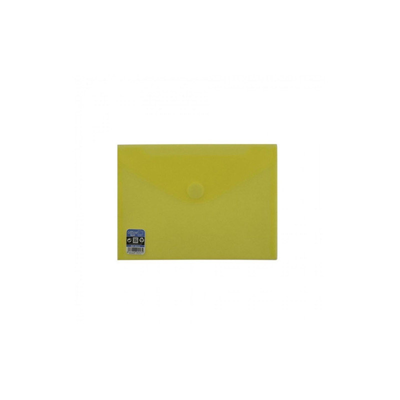 Sobre Plastico Tarjeta 105x62mm Cierre Velcro Amarillo