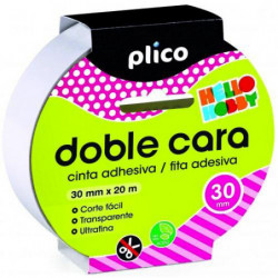 Cinta Adhesiva Doble Cara Plico 30mmx20M