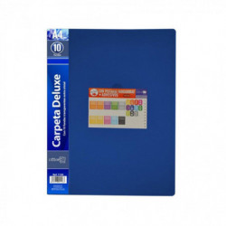 Carpeta Fundas Flexibles a4 Azul 10Ud