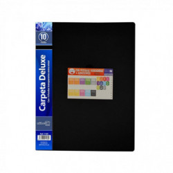 Carpeta Fundas Flexibles a4 Negro 10Ud