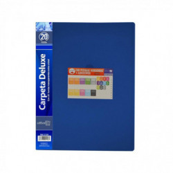 Carpeta Fundas Flexibles a4 Azul 20Ud