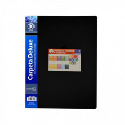 Carpeta Fundas Flexibles a4 Negro 30Ud