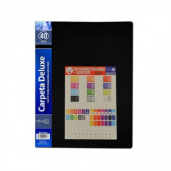 Carpeta Fundas Flexibles a4 Negro 40Ud