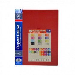 Carpeta Fundas Flexibles a4 Rojo 40Ud