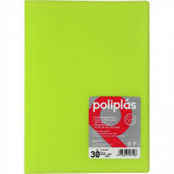 Carpeta 30 Fundas Traslucida Poliplas Verde