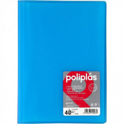 Carpeta 40 Fundas Carpeta Poliplas Azul