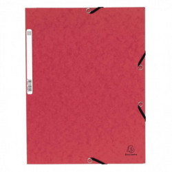 Carpeta de Carton con Gomas 3 Solapas Cartulina Ilustrada a4 Exacompta Rojo