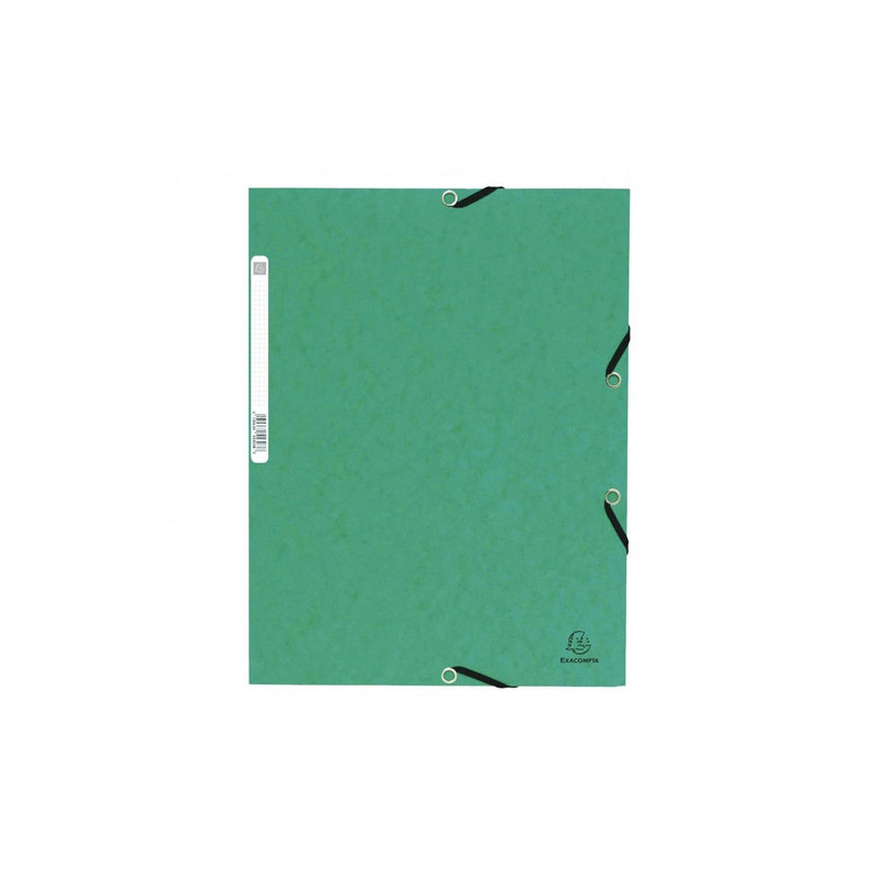 Carpeta de Carton con Gomas 3 Solapas Cartulina Ilustrada a4 Exacompta Verde