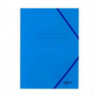 Carpeta con Solapas y Gomas Carton Folio Azul