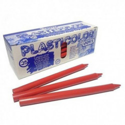 Ceras de Colorear PlastiDecor Rojo 25Uds