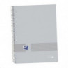 Cuaderno a4 EuropeanBook 1 Live&Go Extradura Gris Cuadriculado 5x5 80 Hojas