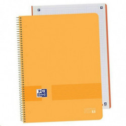 Cuaderno a4 EuropeanBook 1 Live&Go Naranja Cuadriculado 5x5 80 Hojas