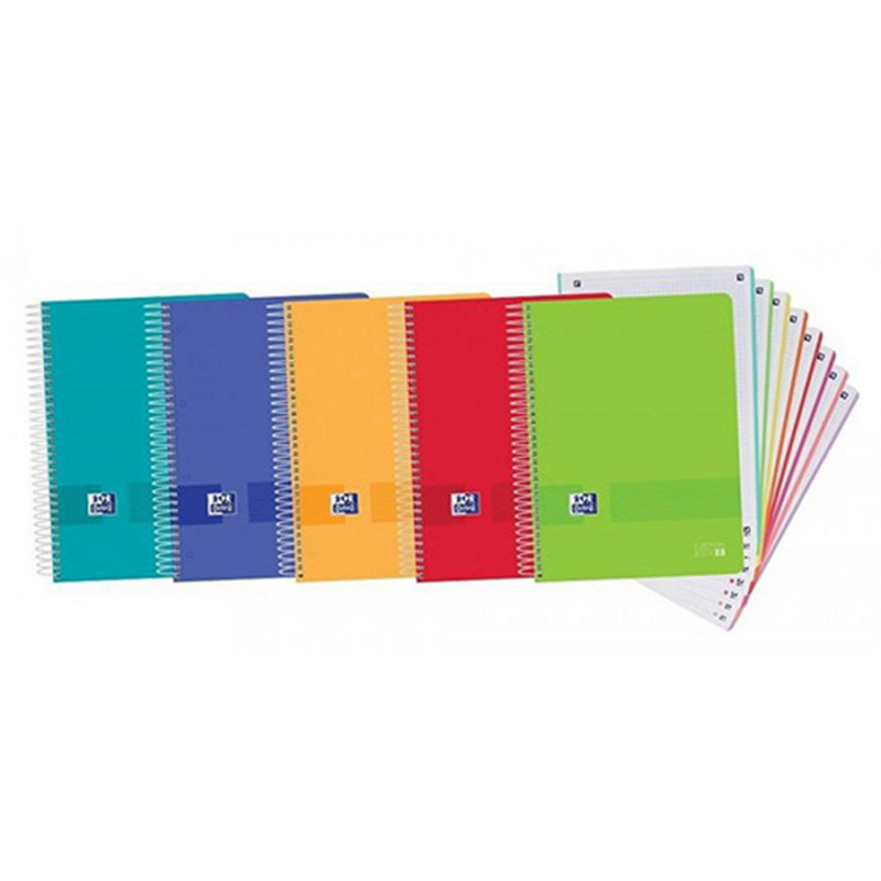 Cuaderno a4 EurpeanBook 8 Live&Go Tapa Plastico Cuadriculado 5x5