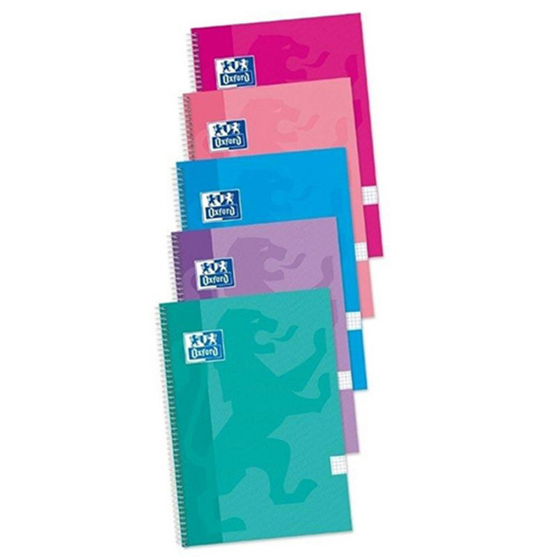 Cuaderno Folio Oxford Cuadriculado 4x4 Colores Tendencias 90grs 80Hojas