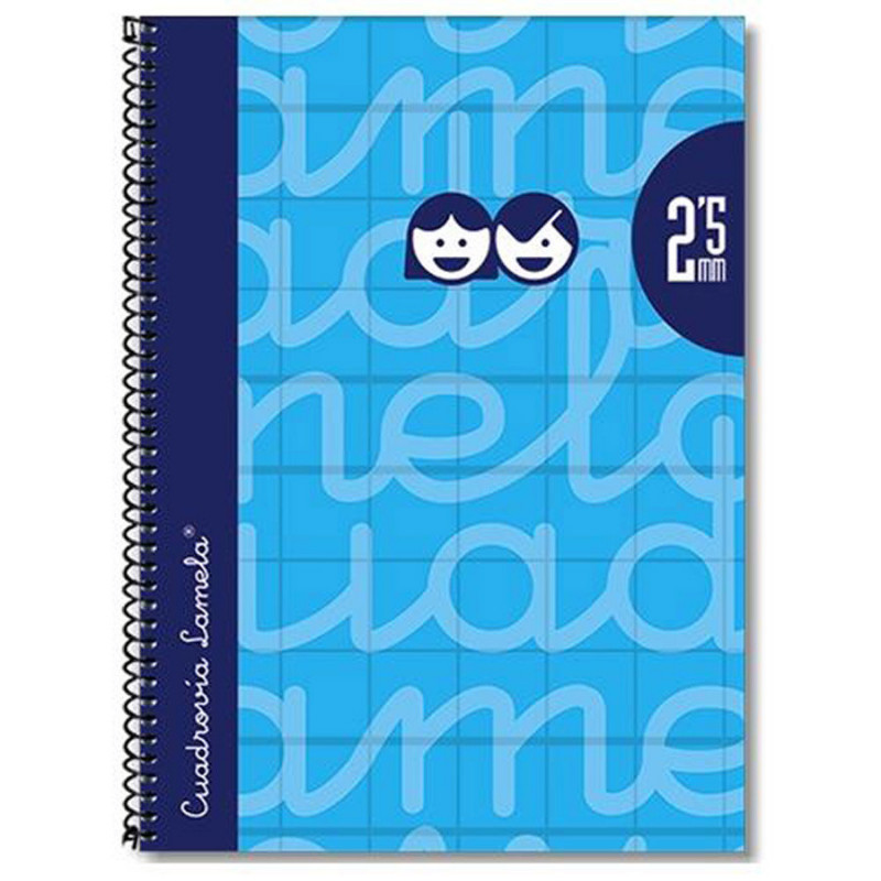 Cuaderno Lamela a5 Espiral Tapa Extradura Azul 2,5 mm 80 Hojas