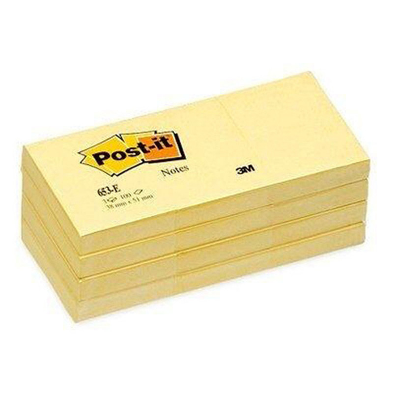 Post-It Notas Adhesivas Amarillo 38x51mm Pack 12