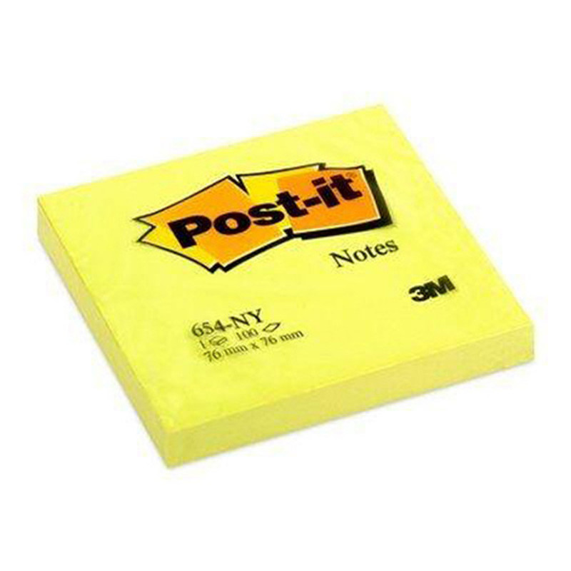 Post-It Notas Adhesivas Amarillo Neon 76x76mm 100 Hojas