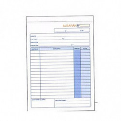 Talonario Albaranes a5 Duplicado Apaisado 100 Hojas Talonarios Tipo Albaranes 
