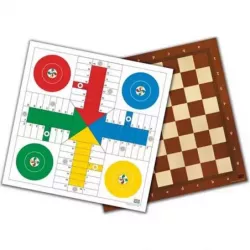 Parchis Damas Tablero Madera 36Cm