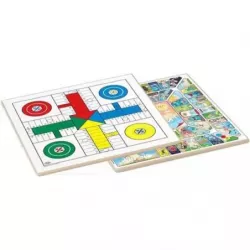 Parchis Oca Tablero Madera 4 Jugadores 40x40Cm