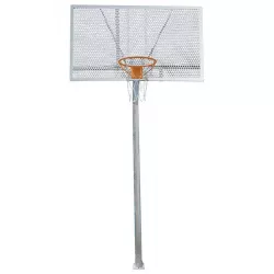 Canastas Minibasket Antivandalicas Galvanizadas Monotubo 114mm Tubo Fijas incluye Tablero, Redes, Aro