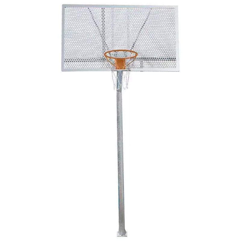 Canastas Minibasket Antivandalicas Galvanizadas Monotubo 114mm Tubo Fijas incluye Tablero, Redes, Aro