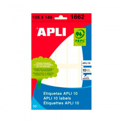 Etiquetas Adhesivas Apli Blancas 10mm Diamentro 10Hojas