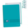 Cuaderno a4 EuropeanBook 1 Live&Go Aqua Cuadriculado 5x5 80 Hojas