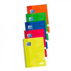 Cuaderno Folio Oxford Cuadriculado 4x4 Colores Vivos 90grs 80Hojas