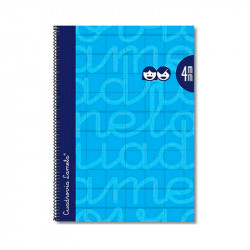 Cuaderno Lamela Folio Tapa Extradura Azul 4mm 80 Hojas