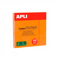 Notas Adhesivas Apli Naranja Flúor 75x75mm 100 Hojas Notas Adhesivas Tamaño  75x75 mm Notas Adhesivas Forma  Cuadrado  Notas Adhesivas Cantidad 100 Hojas Notas Adhesivas Color Naranja Neón 