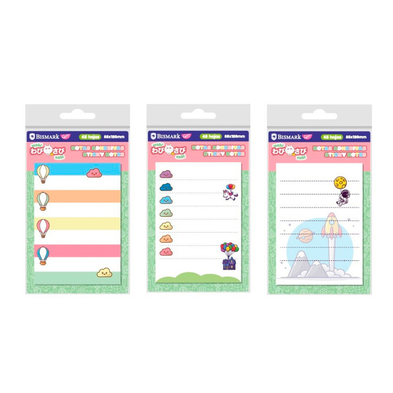 Notas Adhesivas Decoradas Wani-Sabi 12x8,5mm 45 Hojas