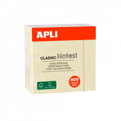 Notas Adhesivas Fixo Amarillo 76x76mm Cubo 400 Hojas