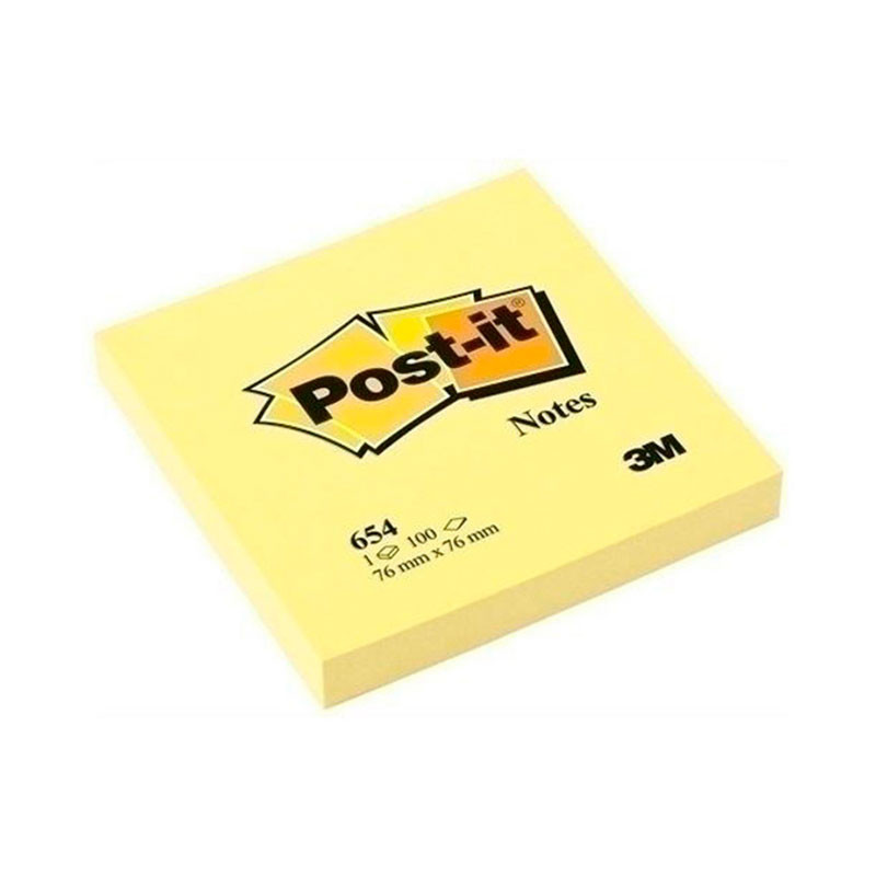 Post-It Notas Adhesivas Amarillas 76x76mm 100 Hojas