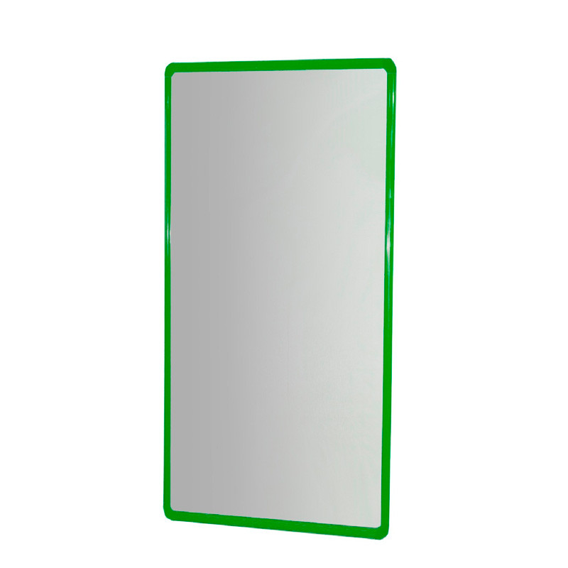 Espejo Irrompible de Aluminio Verde 120x50Cm