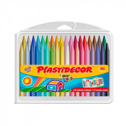 Ceras de Colorear Plastidecor Bic Kids 36Uds