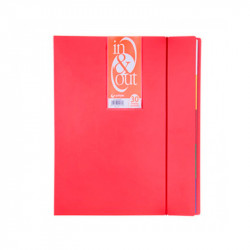 Carpeta 30 Fundas In&Out Translucida Extraibles Grafoplas Rojo