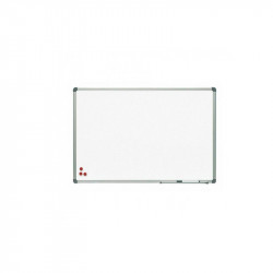 Pizarra Lacada Magnetica Blanca Perfil de Aluminio 45x60Cm