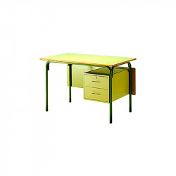 Mesa Profesor Crema Estructura Verde