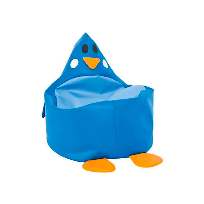 Puff Infantil Pingüino Azul
